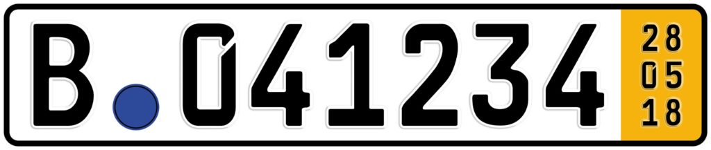 Plaque immatriculation jaune Allemagne
