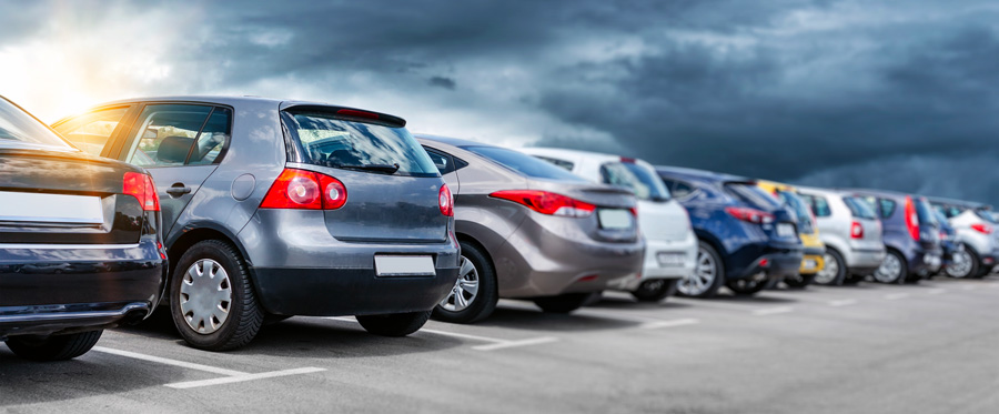 voitures d'occasion sur un parc automobile allemand 