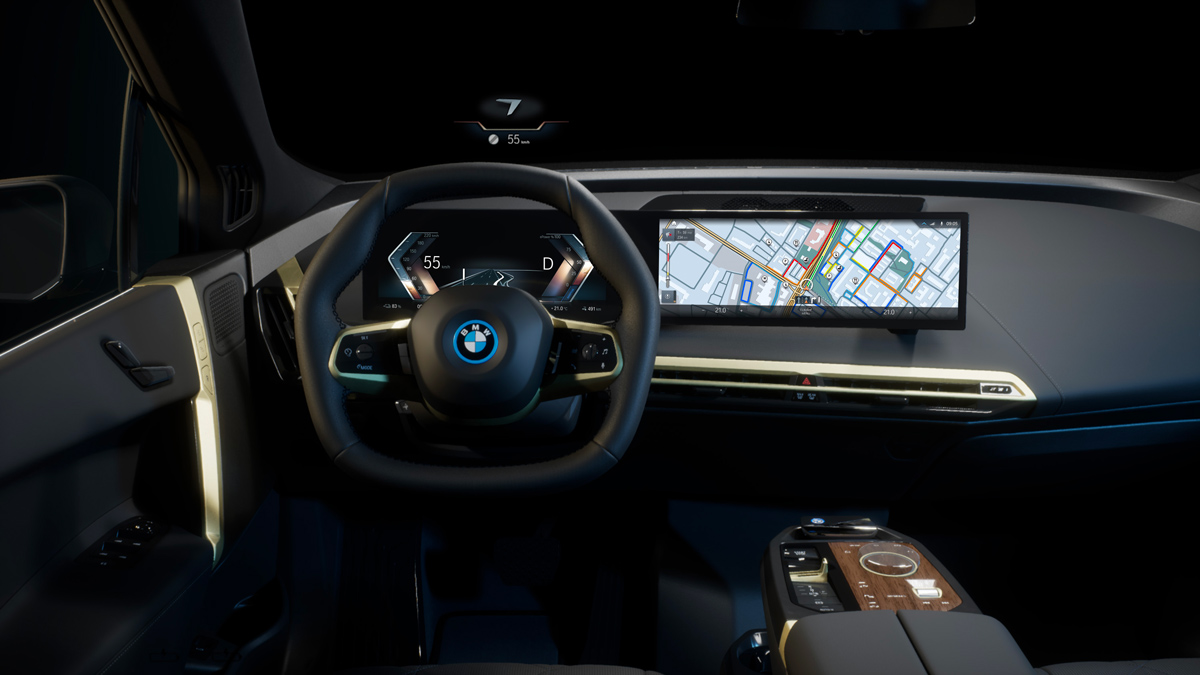L'intérieur d'une BMW avec iDrive