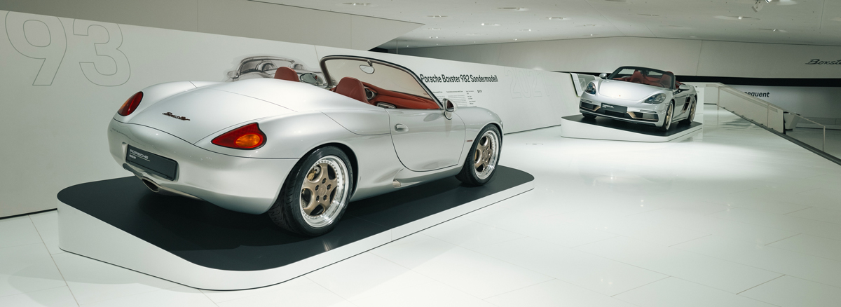Porsche Boxster concept et Boxster 718, 25 ans de Porsche Boxster