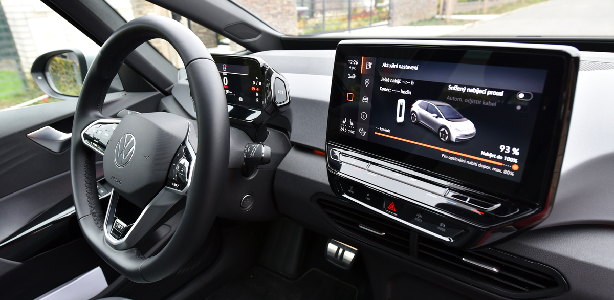 intérieur d'un Volkswagen ID3 avec infodivertissement 