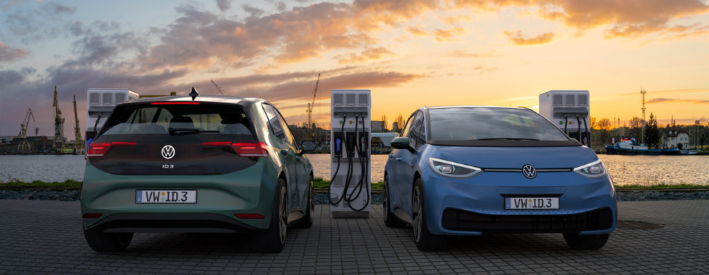 Volkswagen ID3 électrique en charge, la voiture électrique VW est moins chère en Allemagne 