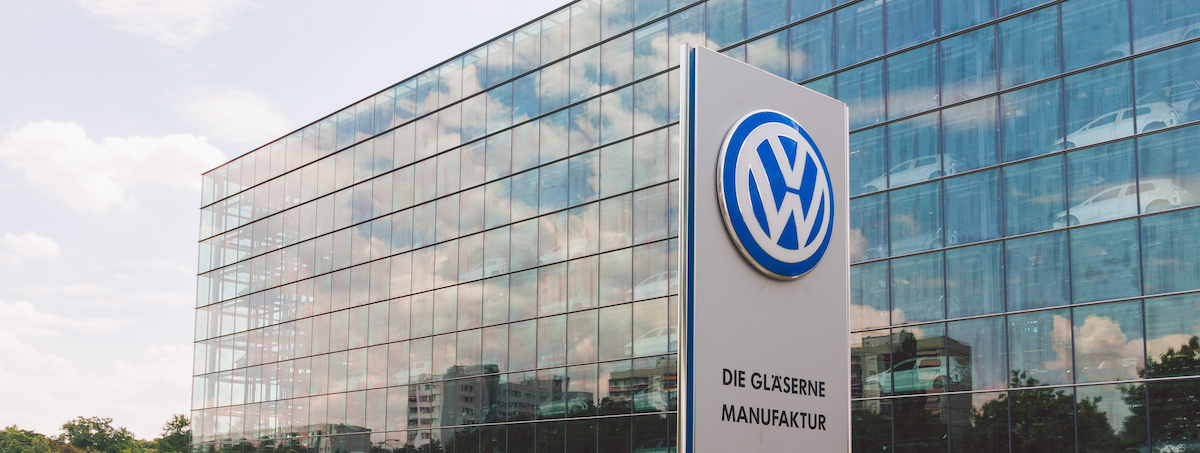 Usine Volkswagen en Allemagne à Dresde, lieu de fabrication des Golf électriques